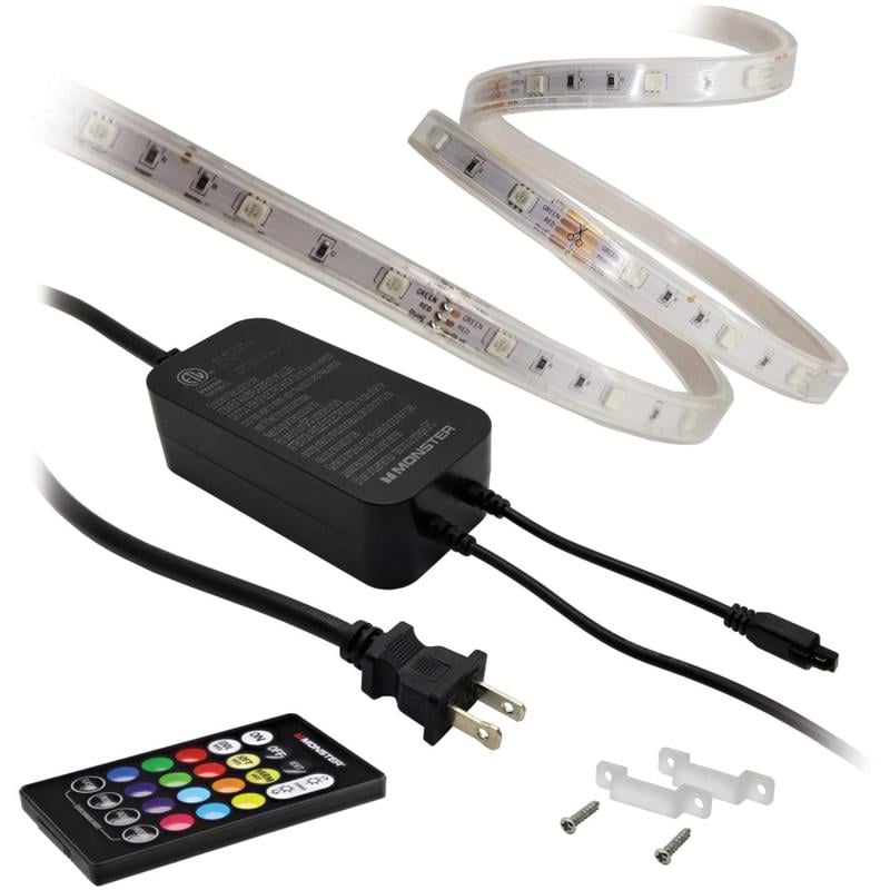 Monster Digital MLB7-1037-RGB Decorative Light - 440LED Bulb - Dimmable, Flexible, Water Resistant, Flash Effect - Multicolor - - MLB71037RGB MPN:MLB7-1037-RGB