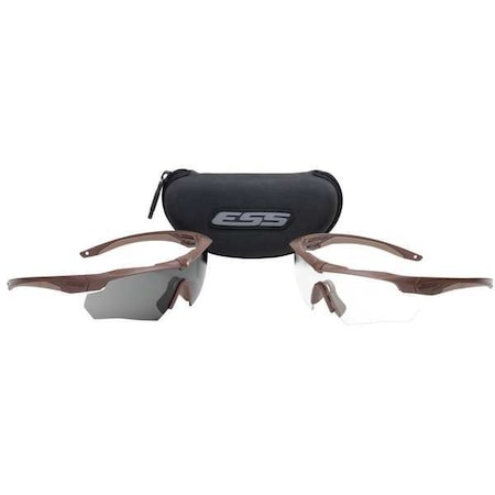 Crossbow Kit, Safety Glasses, Anti-Fog & Anti-Scratch, Smoke/Clear Lens, Tan Frame, Half-Frame MPN:740-0463