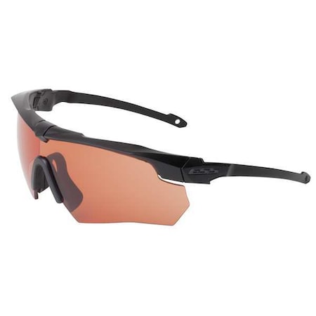 Suppressor, Safety Glasses, Anti-Fog & Anti-Scratch, Amber Lens, Black Frame, Half-Frame MPN:740-0472