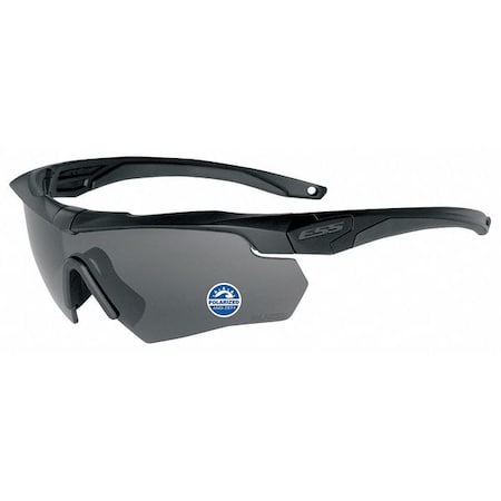 Crossbow, Safety Glasses, Anti-Fog, Anti-Scratch, Chemical-Resistant, Gray Mirror Lens, Black Frame MPN:740-0494