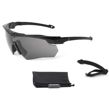 Suppressor, Safety Glasses, Anti-Fog & Anti-Scratch, Gray Lens, Black Frame, Half-Frame MPN:EE9007-03