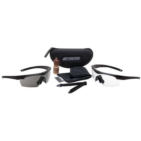 Crosshair Kit, Safety Glasses, Anti-Fog & Anti-Scratch, Gray/Clear Lens, Black Frame, Half-Frame MPN:EE9014-01
