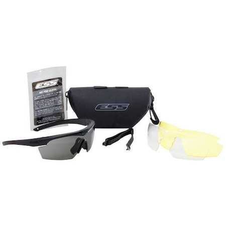 Crosshair, Safety Glasses, Anti-Fog & Anti-Scratch, Yellow Lens, Black Frame, Half-Frame MPN:EE9014-05