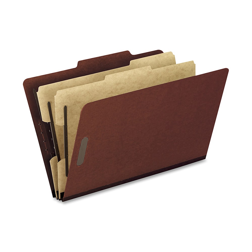 Oxford Pressboard Classification Folders, Legal Size, 2in Expansion, 2 Dividers, Red, Box Of 10 MPN:2257R