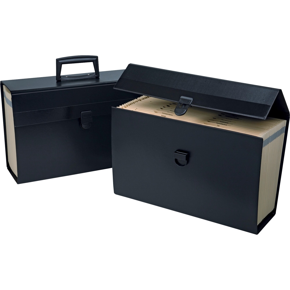 Oxford Esselte Portafile, 19 Pockets, Letter/Legal, 15in x 10in, Black MPN:01156