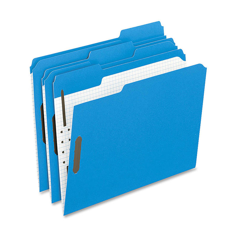 Pendaflex Oxford 1/3 Cut Color Fasteners Folders, Letter Size, Blue, Box Of 50 MPN:21301