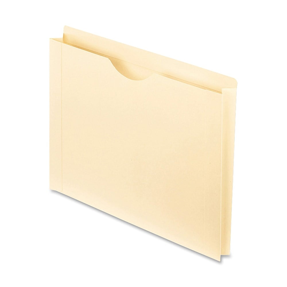 Oxford Reinforced-Top File Jackets, Letter Size, 1 1/2in Expansion, Manila, Box Of 50 MPN:22150