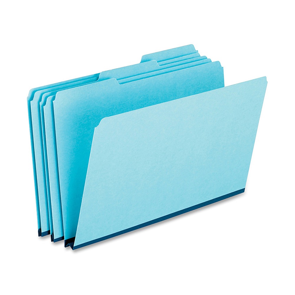 Pendaflex Oxford 1/3 Cut Pressboard Tab Folders, Legal Size, Blue, Box Of 25 MPN:9300T13