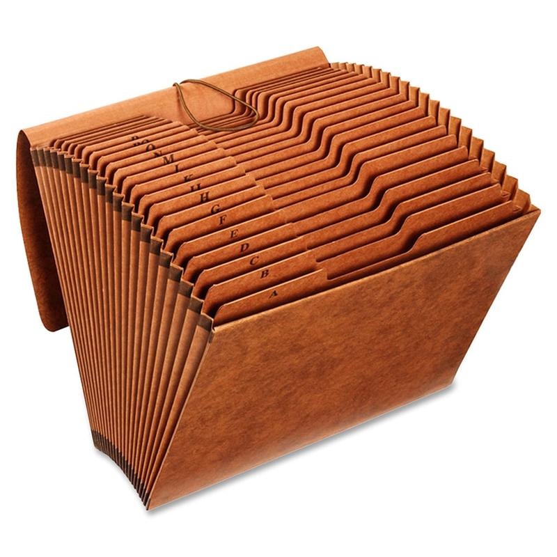 Globe-Weis A-Z Accordion File, Letter Size, Brown MPN:R117ALHD