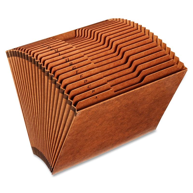 Globe-Weis A-Z High-Quality Expanding File, Letter Size, Brown MPN:R217AHD
