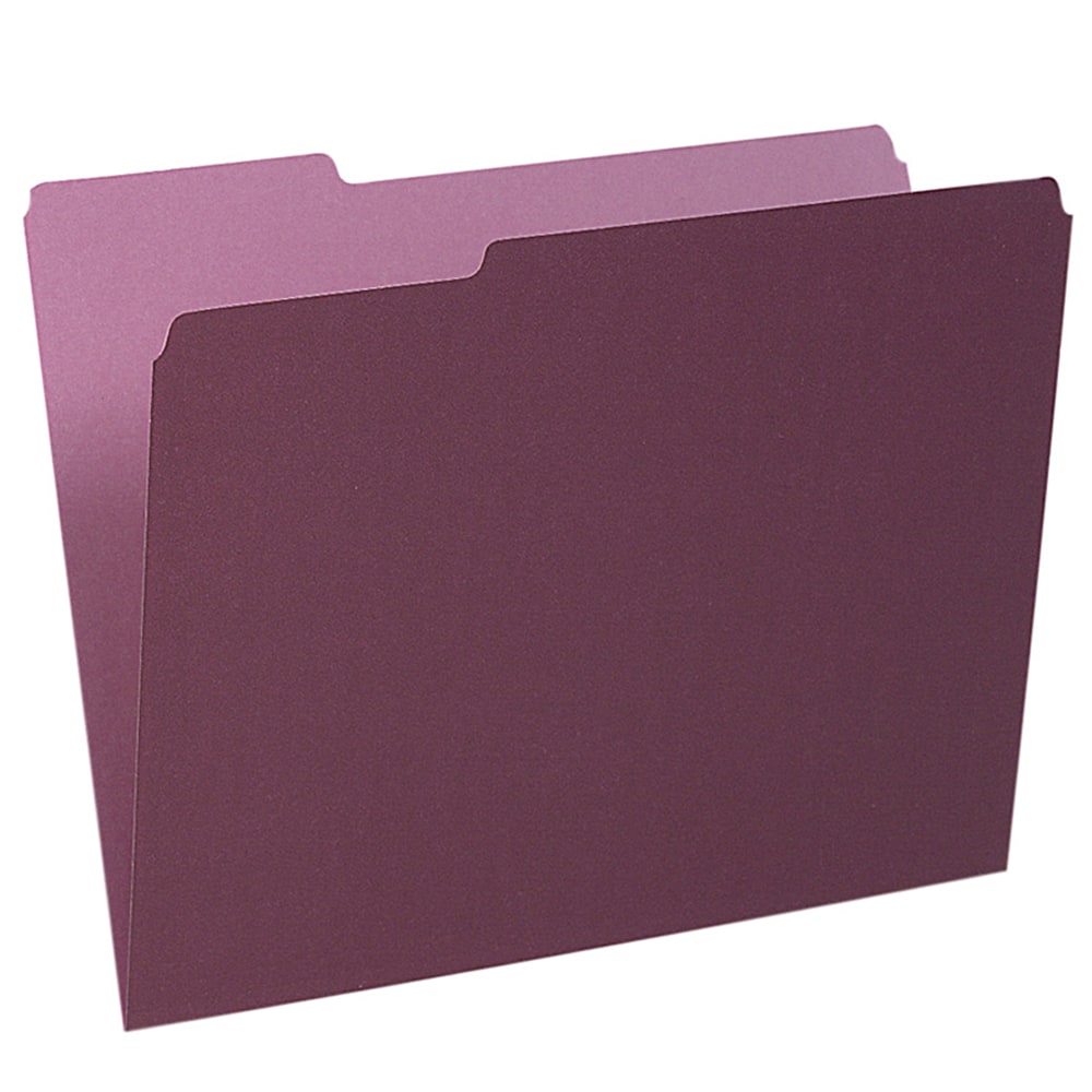 Pendaflex 1/3-Cut Color Interior Folders, Letter Size, Burgundy, Box Of 100 MPN:421013BUR