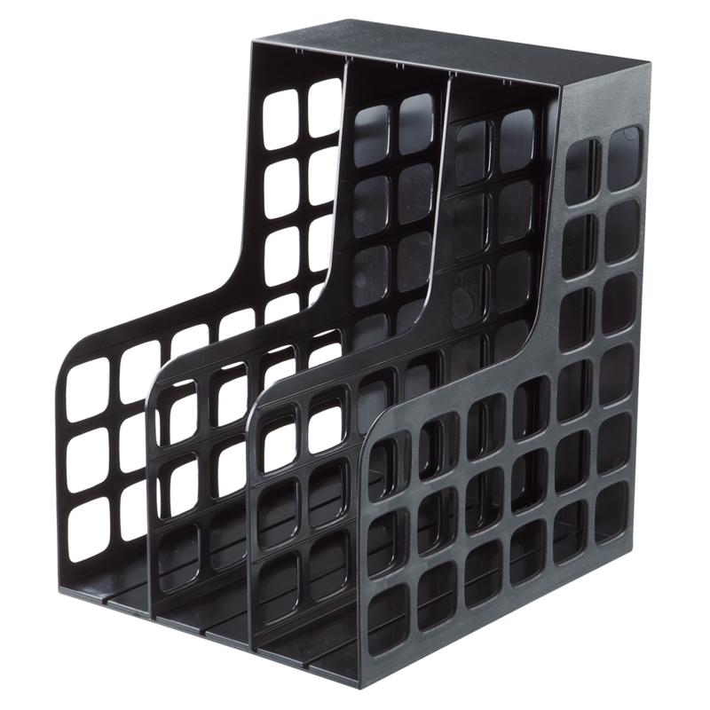 Oxford Decorack Shelf File - 2 Divider(s) - Black - Plastic - 1 Each MPN:23004