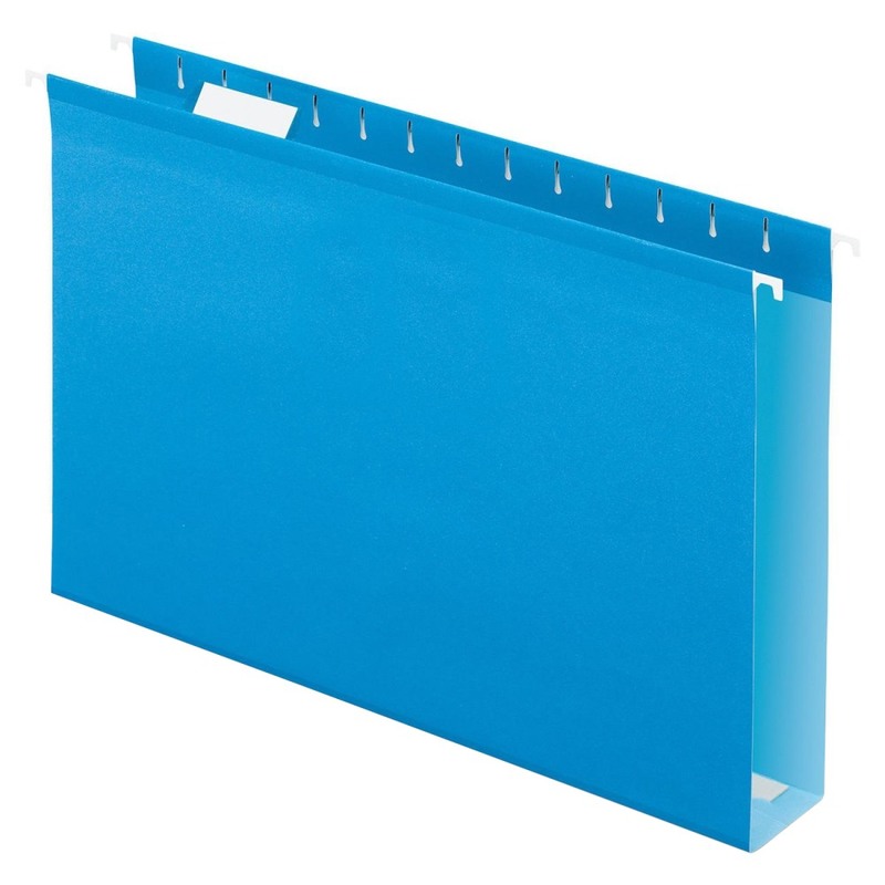 Oxford Extra-Capacity Box-Bottom Hanging Folders, Legal Size, Blue, Box Of 25 MPN:4153X2BLU
