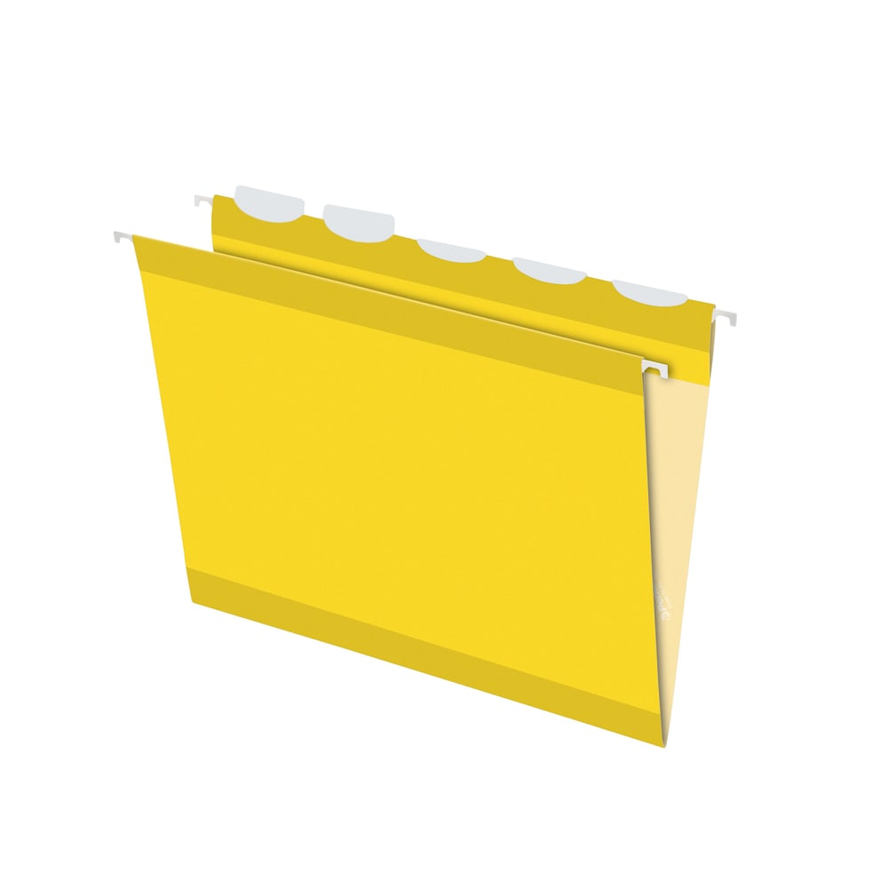 Pendaflex Ready-Tab Reinforced Hanging Folders, With Lift Tab Technology, 1/5 Cut, Letter Size, Yellow, Pack Of 25 MPN:42624
