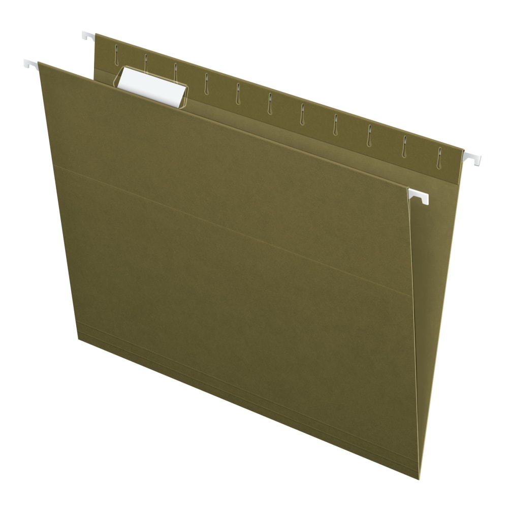 Pendaflex Hanging File Folders, Letter Size, 100% Recycled, Standard Green, Box Of 25 Folders MPN:81602