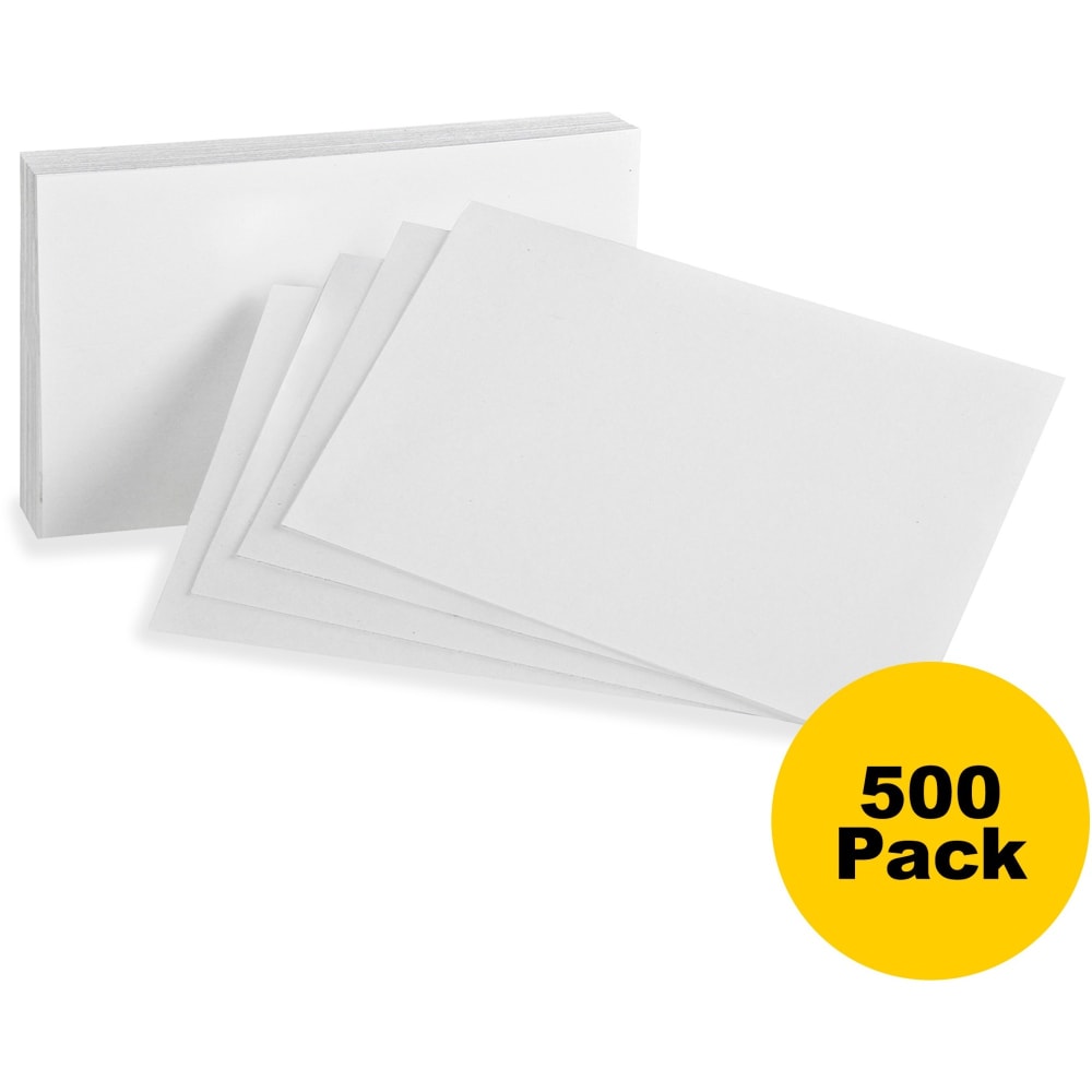 Oxford Printable Index Card - White - 3in x 5in - 85 lb Basis Weight - 500 / Bundle MPN:30BD