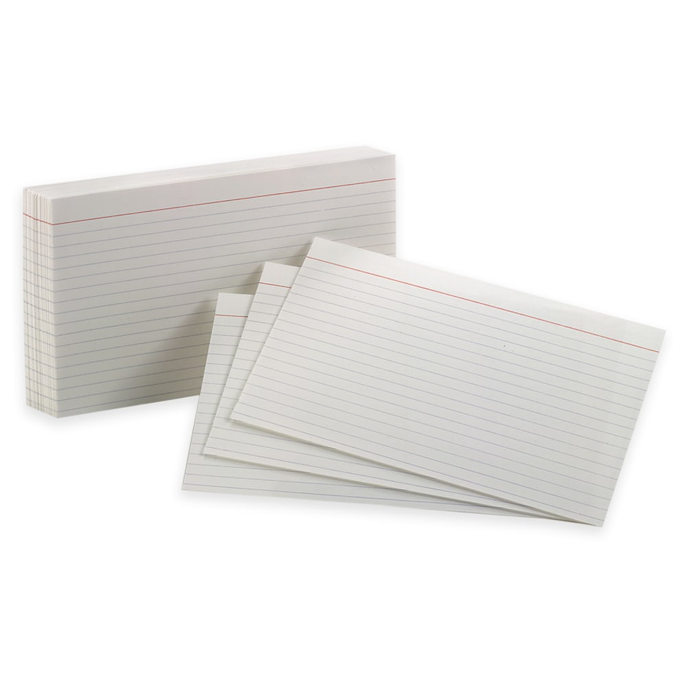 Oxford Brand White Index Cards, Ruled, 5in x 8in, Pack Of 100 MPN:51EE