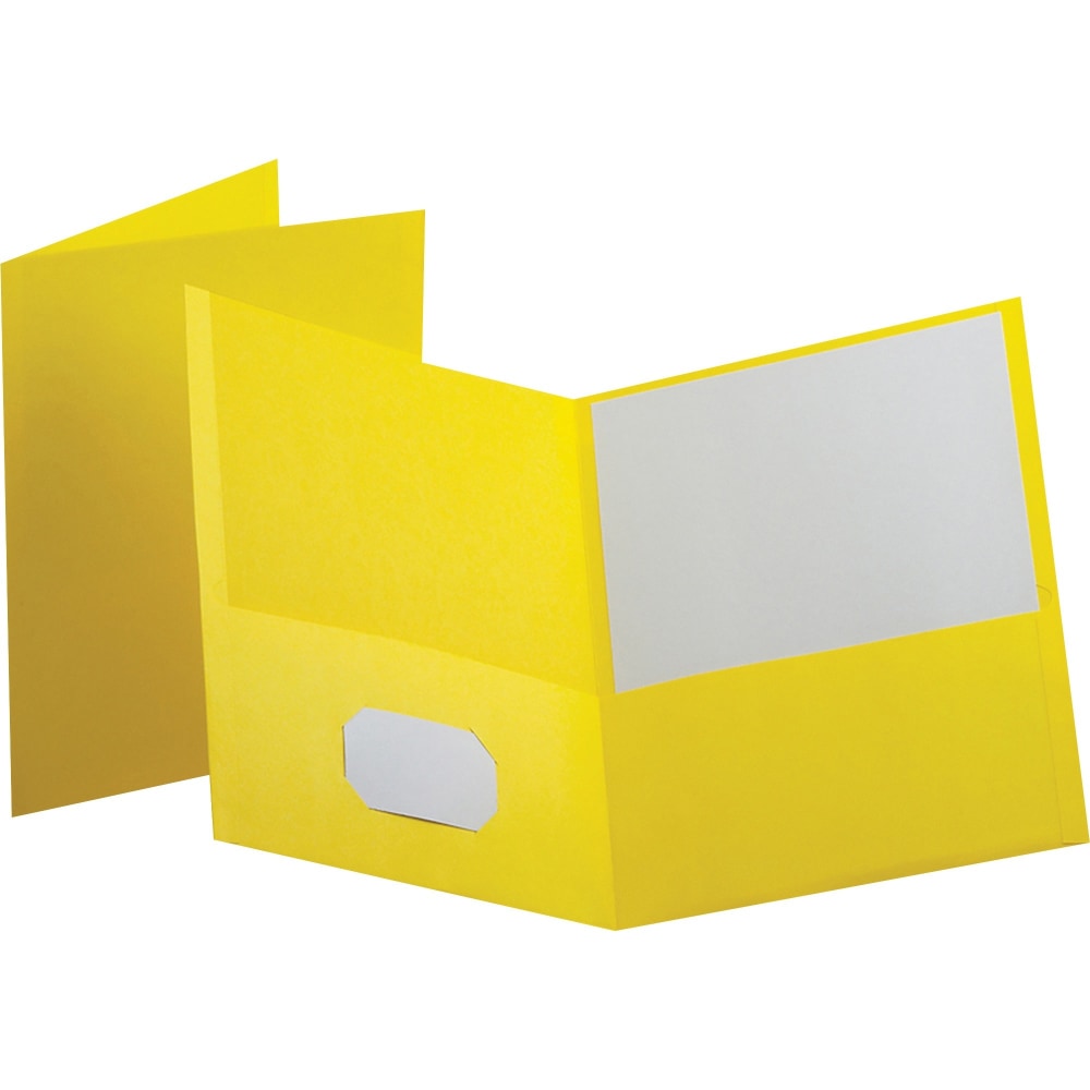 Esselte Letter-Size Twin-Pocket Report Covers, Yellow, Box Of 25 MPN:57509