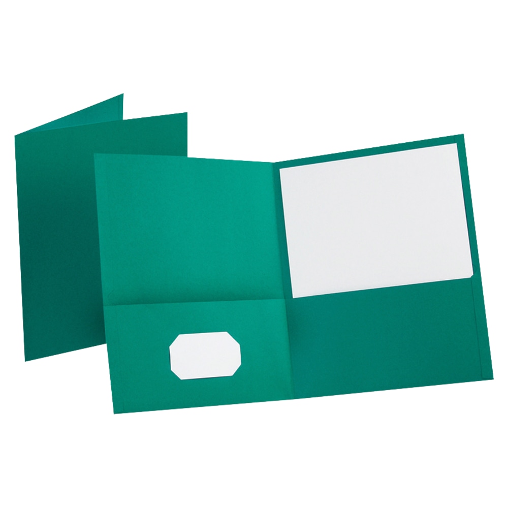Esselte Letter-Size Twin-Pocket Report Covers, Teal, Box Of 25 MPN:57555