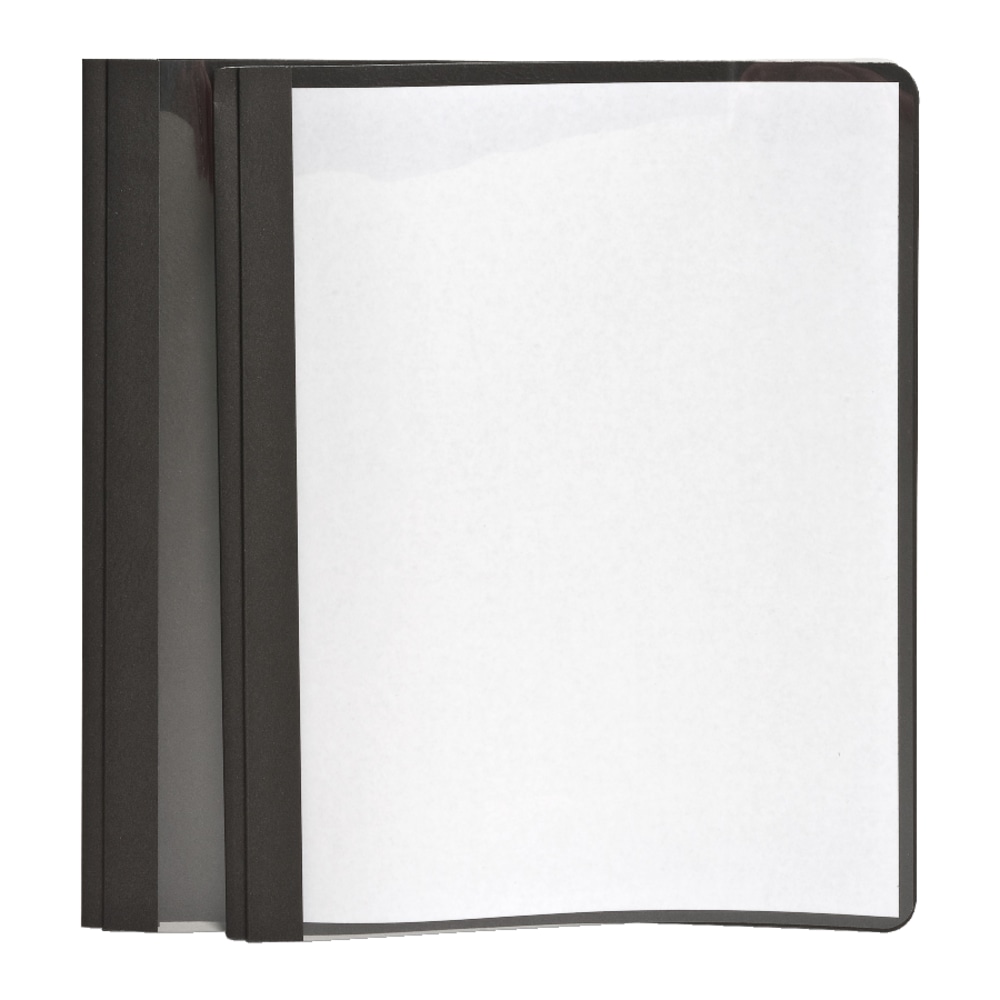 Oxford Clear-Front Report Covers, 8 1/2in x 11in, Black, Pack Of 25 MPN:55806