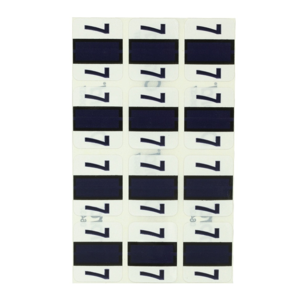 Pendaflex Color-Coded End-Tab Numeric Labels, 6437, #7, 1 1/4in x 1in, Purple, Pack Of 120 MPN:6437