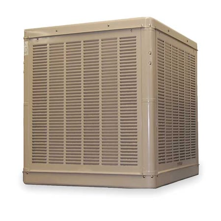 Ducted Evaporative Cooler, 5, 500 cfm, 1, 600 sq ft, 12.2 gal, 1/2 hp, Belt, 115V AC MPN:2YAD9-2HTK9
