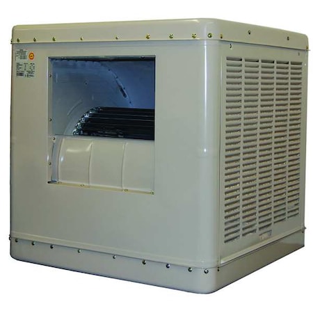 Ducted Evaporative Cooler, 3, 000 cfm, 700 sq ft, 8.4 gal, 1/3 hp, Belt, 2 Speed MPN:2YAE5-2HTK5