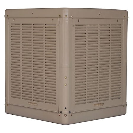 Ducted Evaporative Cooler, 3, 000 cfm, 1, 100 sq ft, 6.8 gal, 1/3 hp, Belt MPN:N31D