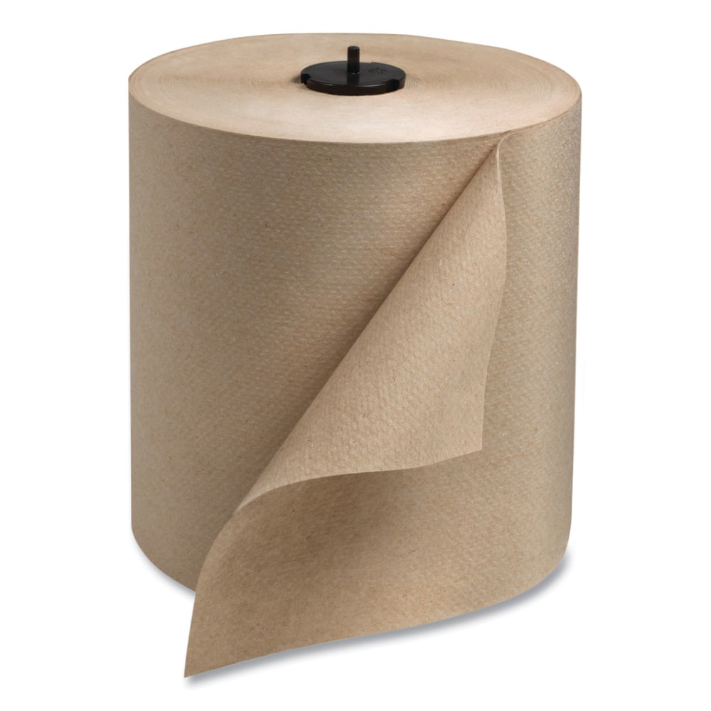 Tork Hardwound Basic Paper Wiper Roll Towel, 1-Ply, 7.68in x 1, 150 ft, Natural, 4 Rolls/Carton MPN:291350