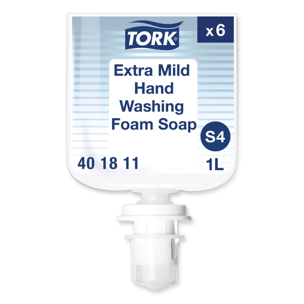 Tork Extra Mild Foam Soap Refill, Unscented, 1 L, 6/Carton MPN:401811