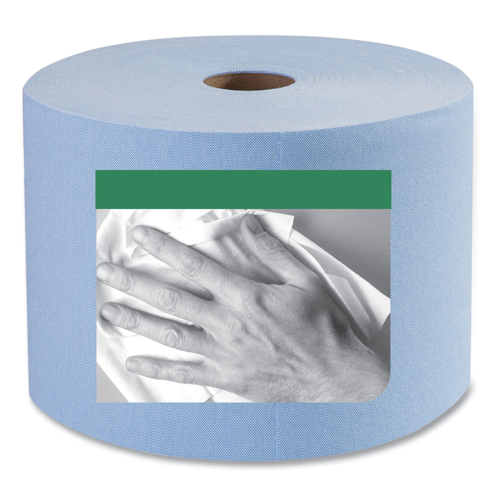Tork Heavy-Duty Paper Wiper, 1-Ply, 11.1in x 800 ft, Blue MPN:450304