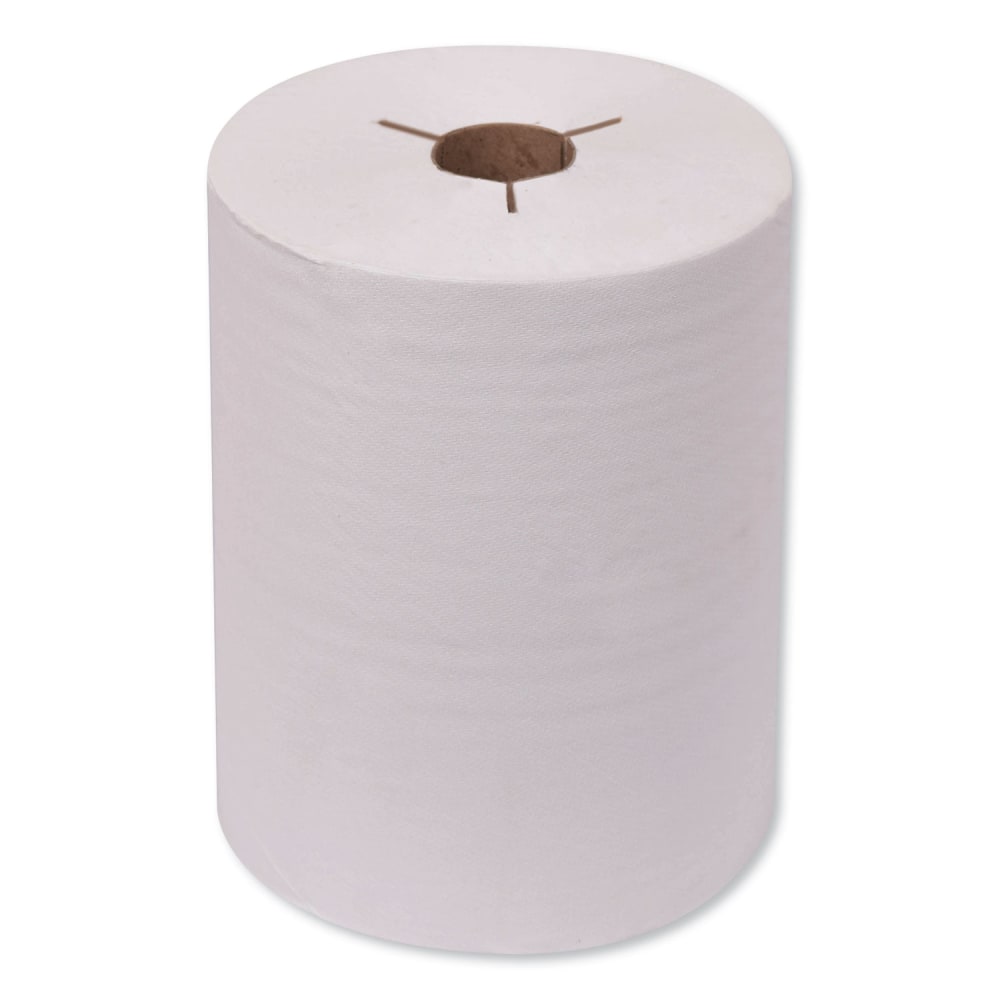 Tork Universal Hand Towel Roll, Notched, 1-Ply, 8in x 425 ft, Natural White, 12 Rolls/Carton MPN:8621400