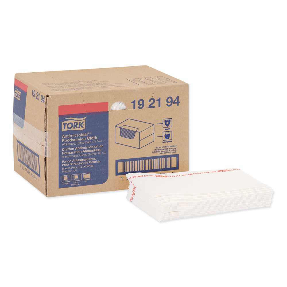 Tork Foodservice Cloth, 13 x 21, White, 50/Carton MPN:192194