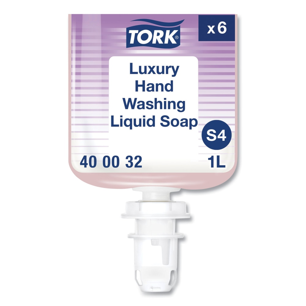 Tork Luxury Liquid Soap Refill, Soft Rose Scent, 1 L, 6/Carton MPN:400032