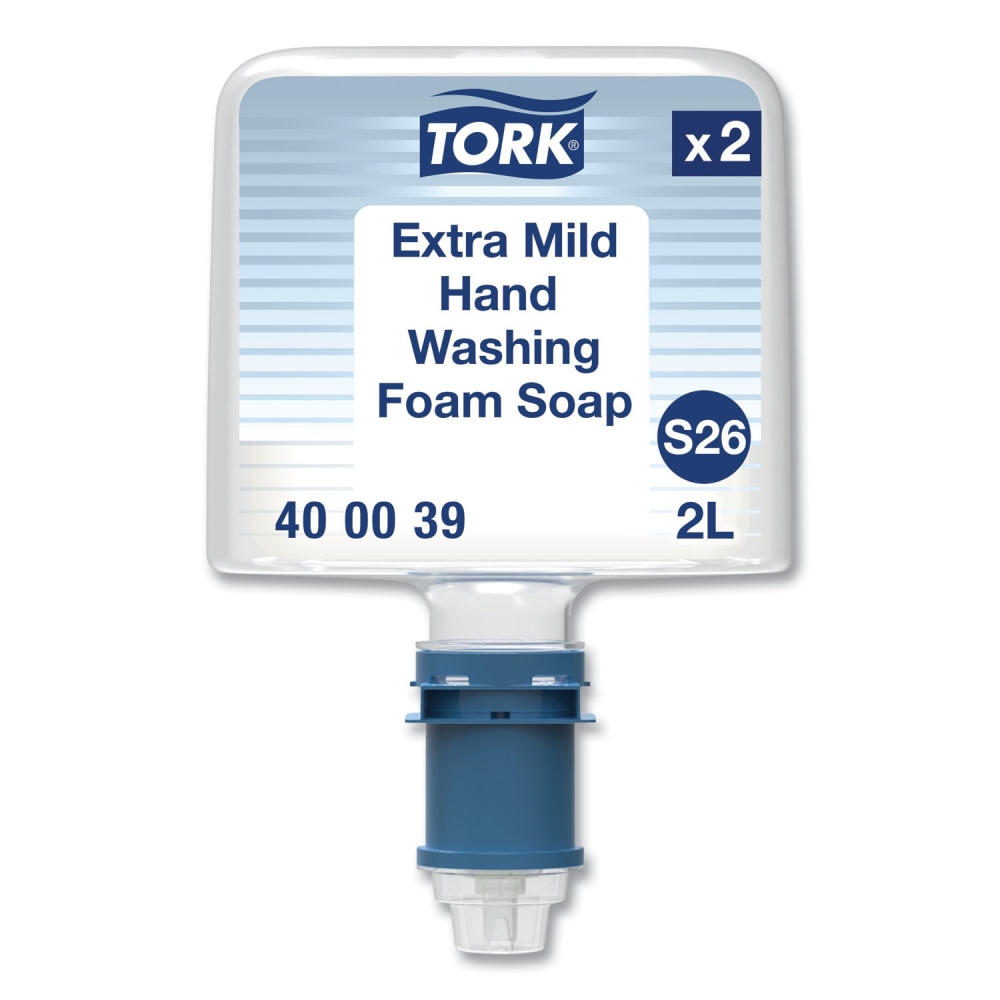Tork Mild Foam Soap S26 Refill, Unscented, 2 L, 2/Pack MPN:400039
