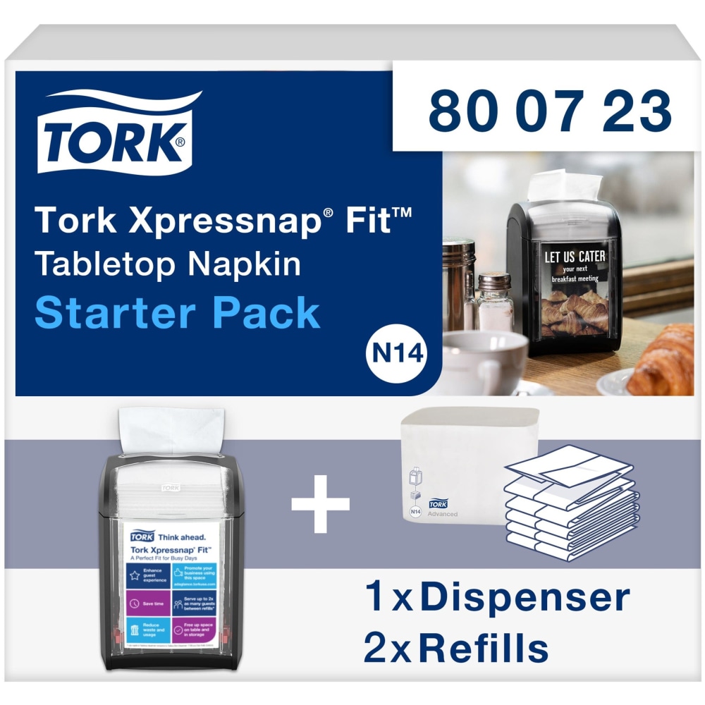 Tork Xpressnap Fit Starter Pack, 4 x 6 x 7, Black MPN:800723