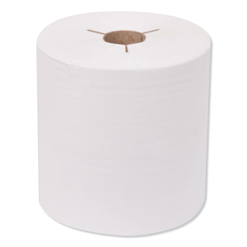 Tork Premium Hand Towel Roll, Notched, 1-Ply, 8in x 600 ft, White, 720 Sheets/Roll, 6 Rolls/Carton MPN:8030630