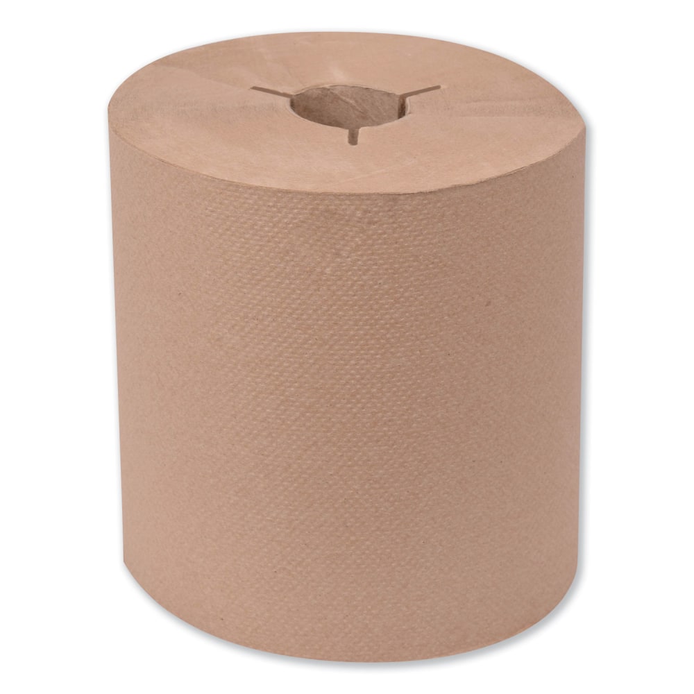 Tork Universal Hand Towel Roll, Notched, 1-Ply, 8in x 630 ft, Natural, 6 Rolls/Carton MPN:8031500