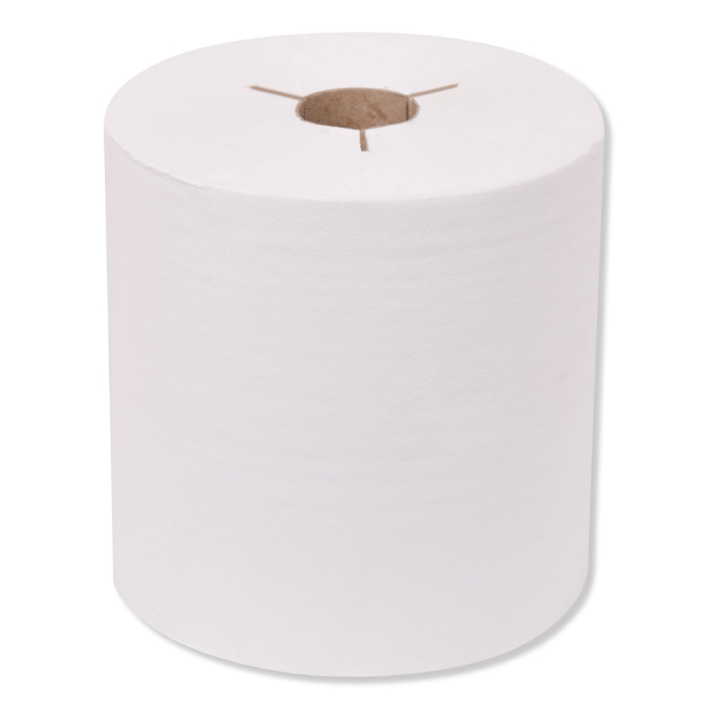 Tork Universal Hand Towel Roll, Notched, 1-Ply, 8in x 800 ft, White, 6 Rolls/Carton MPN:8031900