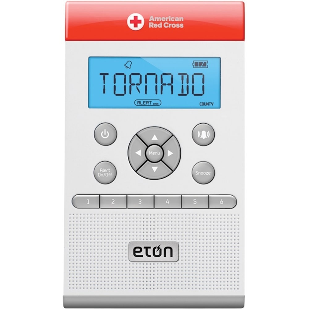 American Red Cross ZoneGuard Clock Radio - Mono - AM, FM, WB - Preset Snooze MPN:ARCZG100W