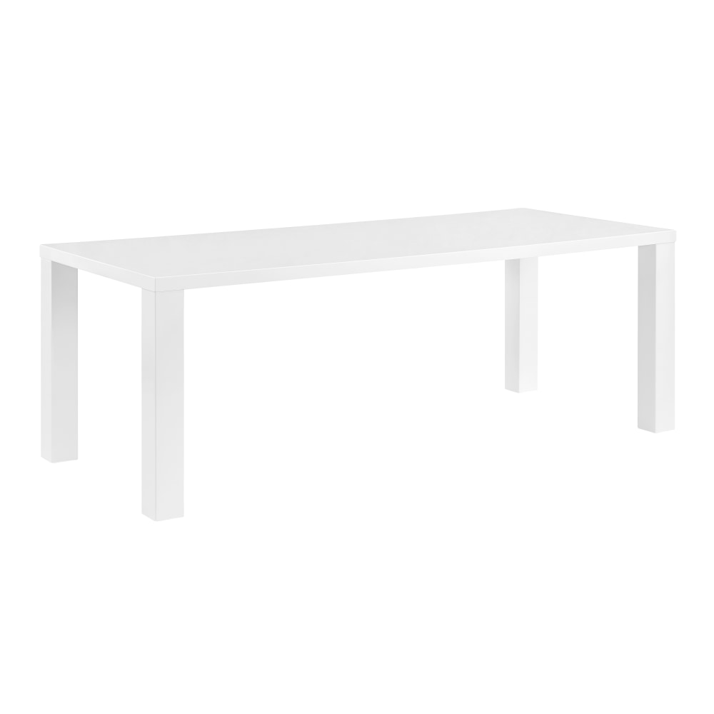 Eurostyle Abby Dining Table, 30inH x 84-1/2inW x 36inD, High Gloss White MPN:19708-WHT-KIT