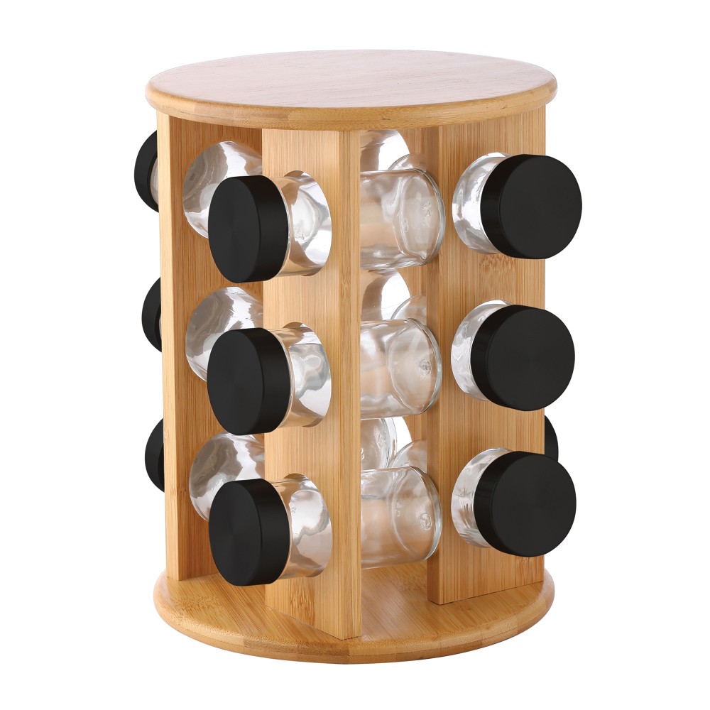 EuroHome Elle Decor 12-Jar Spice Rack Organizer, Wood MPN:ELD33173