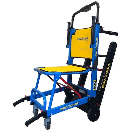 Powered Stair Chair, 440 lb, Blue, Yellow MPN:800H