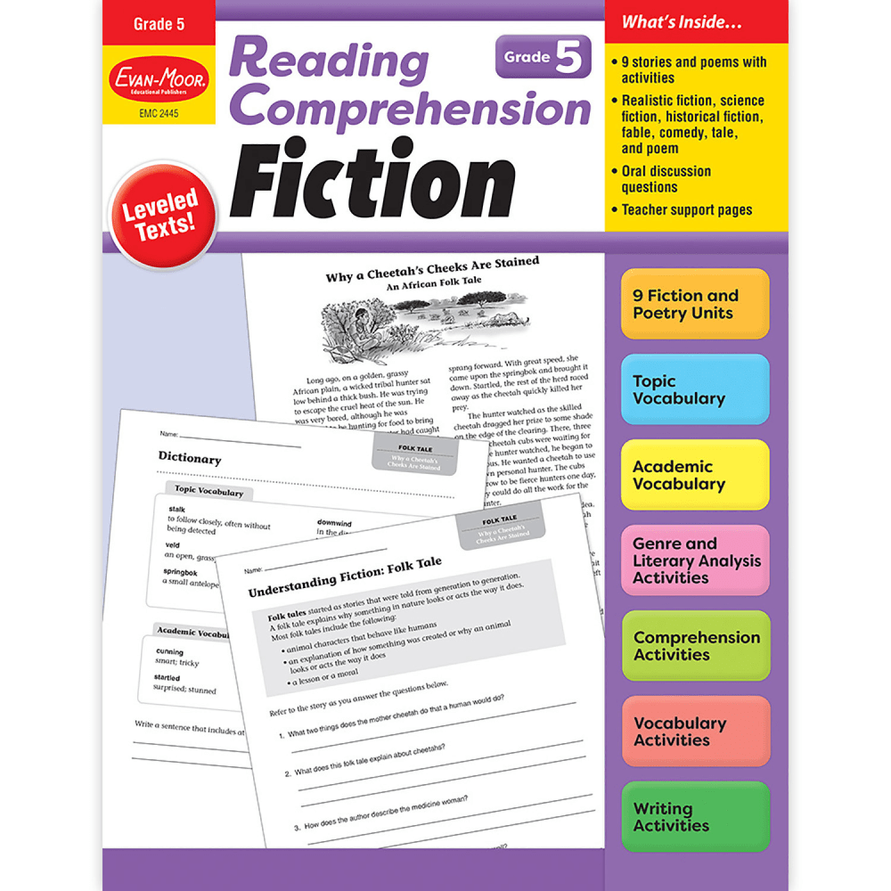 Evan-Moor Educational Publishers Reading Comprehension: Fiction, Grade 5 MPN:EMC2445