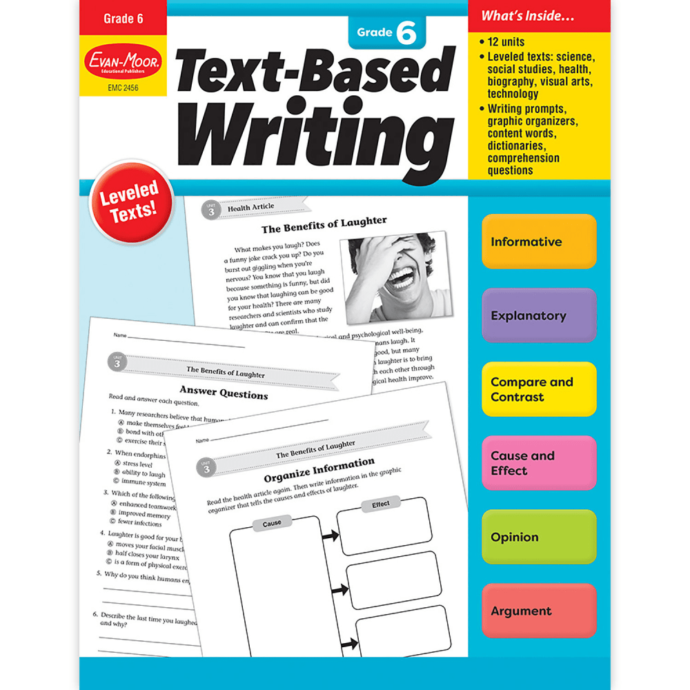 Evan-Moor Educational Publishers Text-Based Writing, Grade 6 MPN:EMC2456