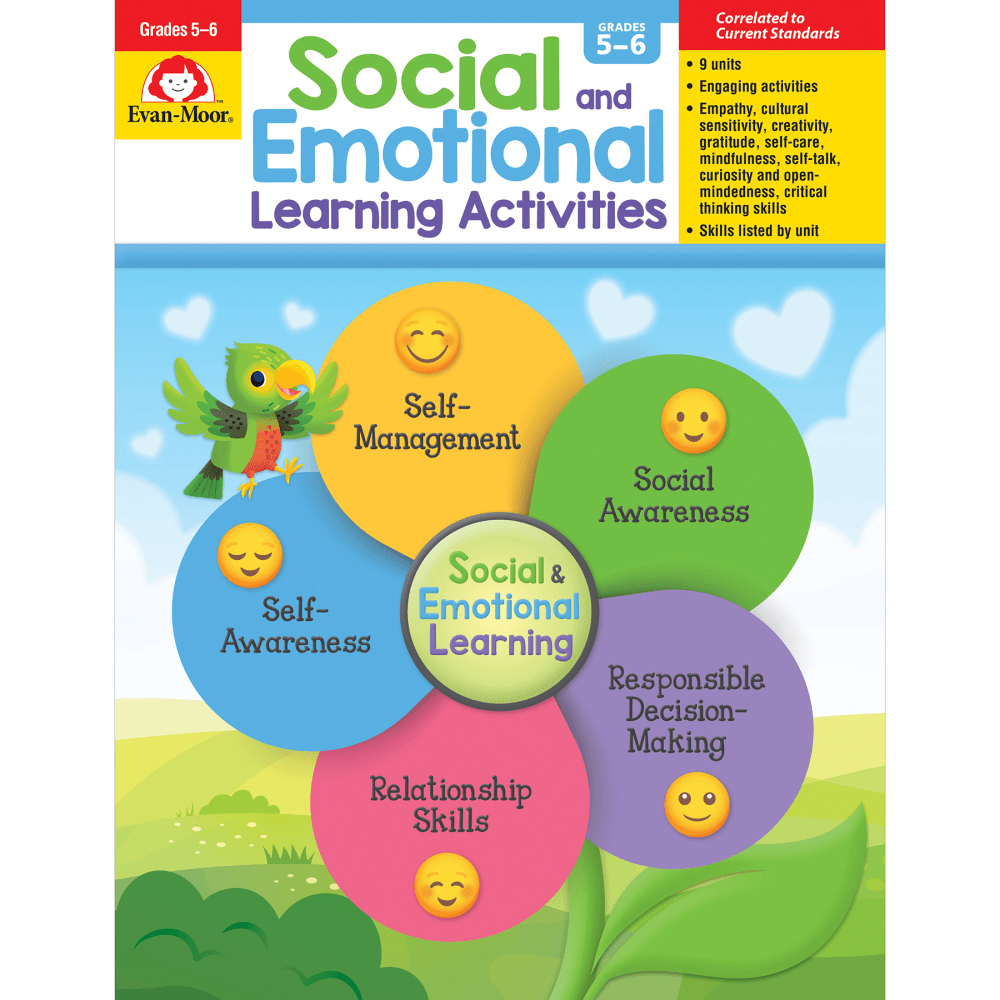 Evan-Moor Social and Emotional Learning Activities Book, Grades 5-6 MPN:EMC6098