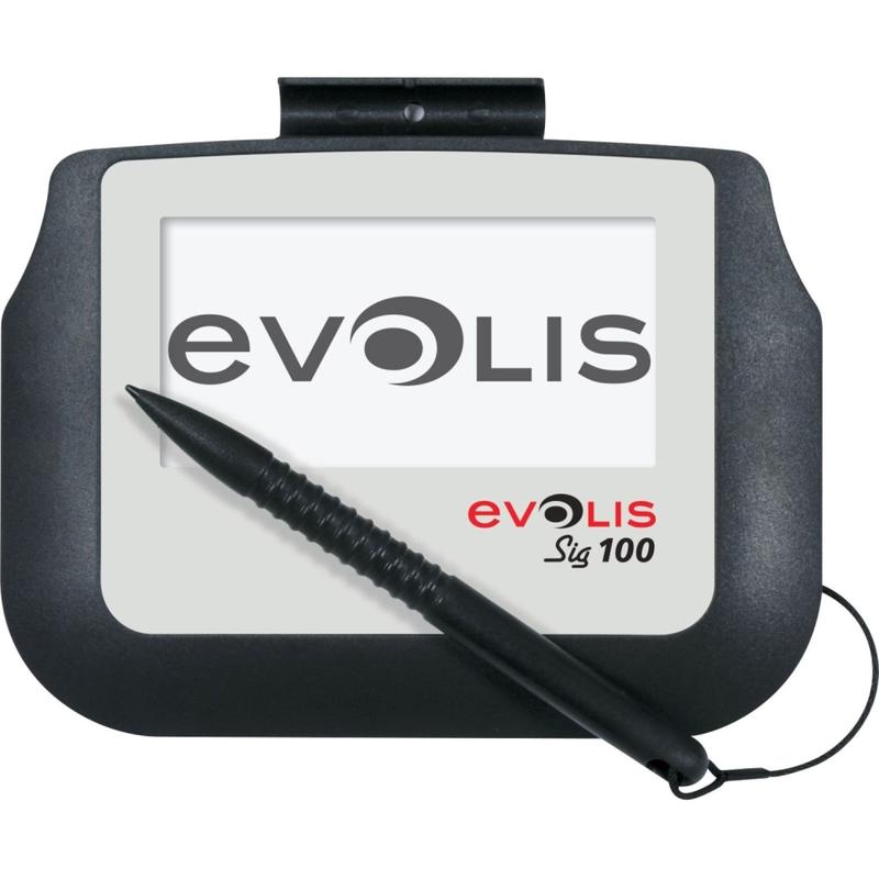 Evolis Sig100 Signature Pad - Backlit LCD - 3.74in x 1.85in Active Area LCD - Backlight - 320 x 160 - USB MPN:ST-BE105-2-UEVL