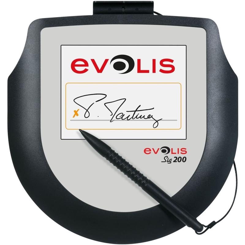 Evolis Sig200 Signature Pad - Backlit LCD - 3.98in x 2.99in Active Area LCD - Backlight - 640 x 480 - USB MPN:ST-CE1075-2-UEVL