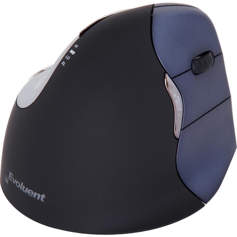 Evoluent VerticalMouse 4 Right Wireless - Optical - Wireless - Radio Frequency - 2.40 GHz - Black - USB - VM4RW MPN:VM4RW