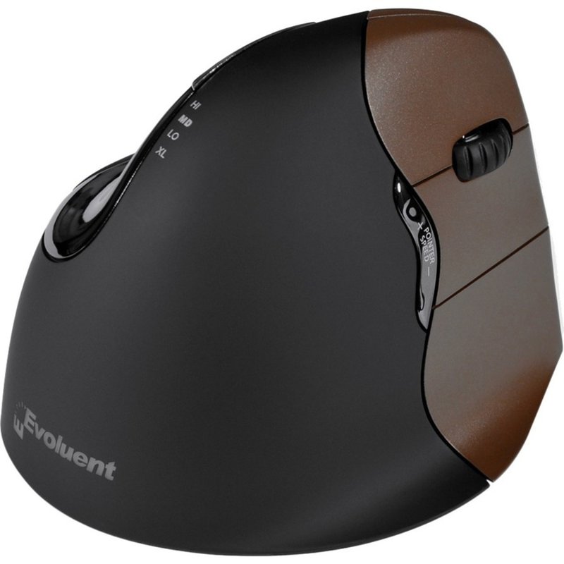Evoluent Verticalmouse 4 Small Wireless Mouse - Optical - Wireless - Radio Frequency - USB - 2600 dpi - Scroll Wheel - 6 Button(s) - Right-handed - 1 MPN:VM4SW